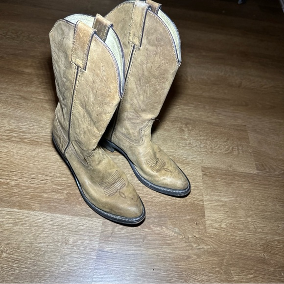 Durango Women's RD4112 11" Western Tan Leather  Size 6.5 Boots‎ - Picture 1 of 5